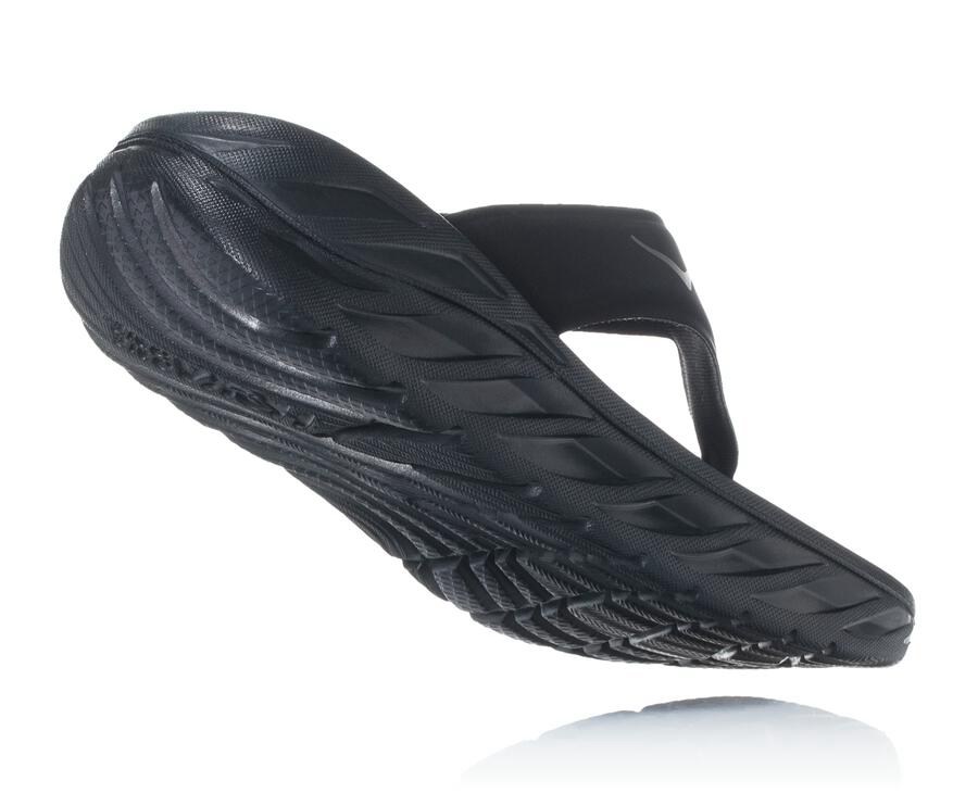 Sandalias Hoka One One Mujer - Ora Recovery Flip - Negras - DPC209471